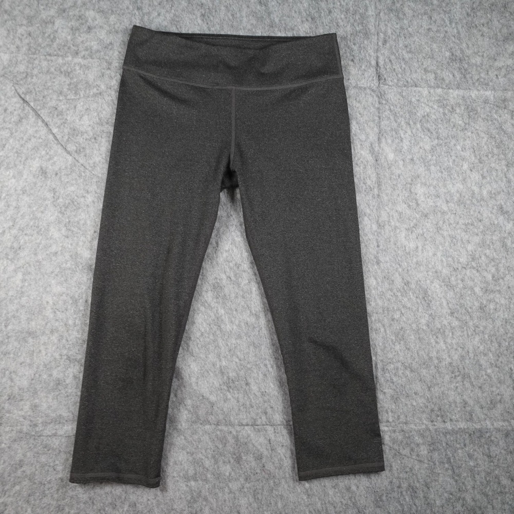 Fabletics Leggings Women Medium? Gray Heathered Cropped Athletic Yoga Activewear
